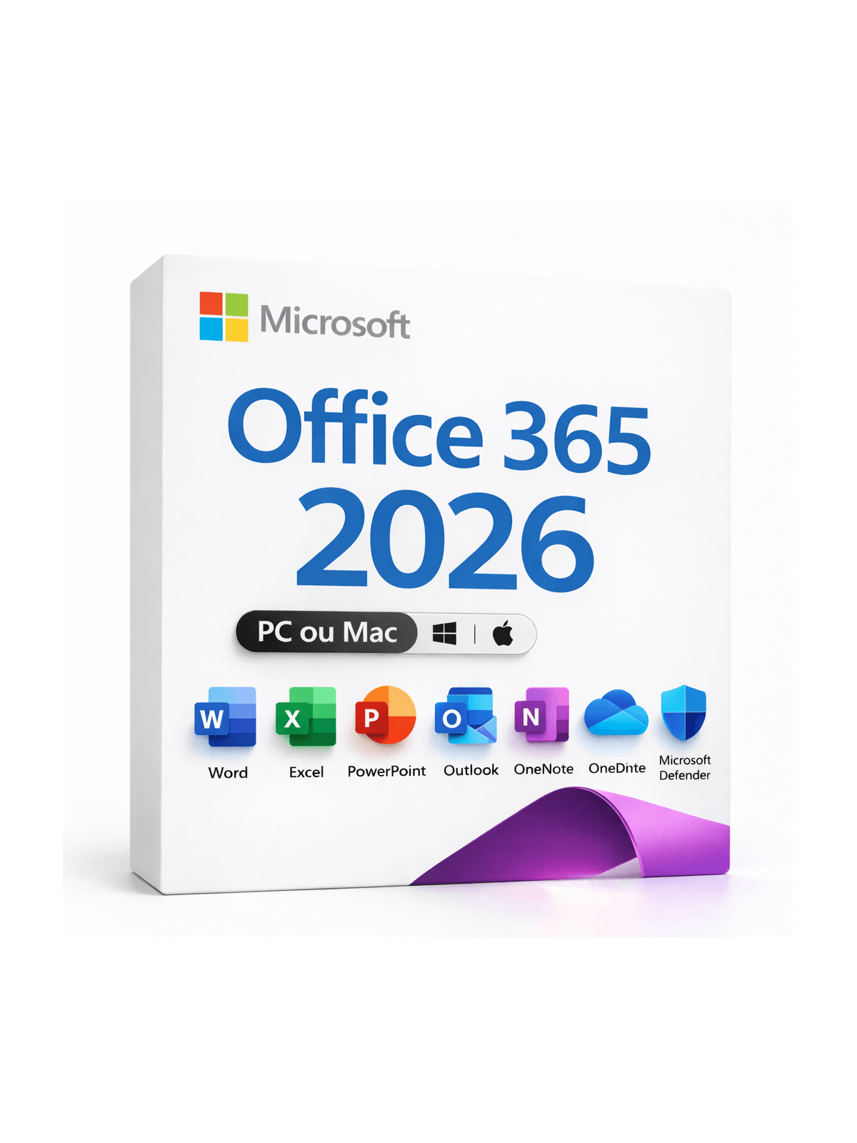 Pack Office 365 2026 - Licence à vie - Valable pour 1 ordinateur