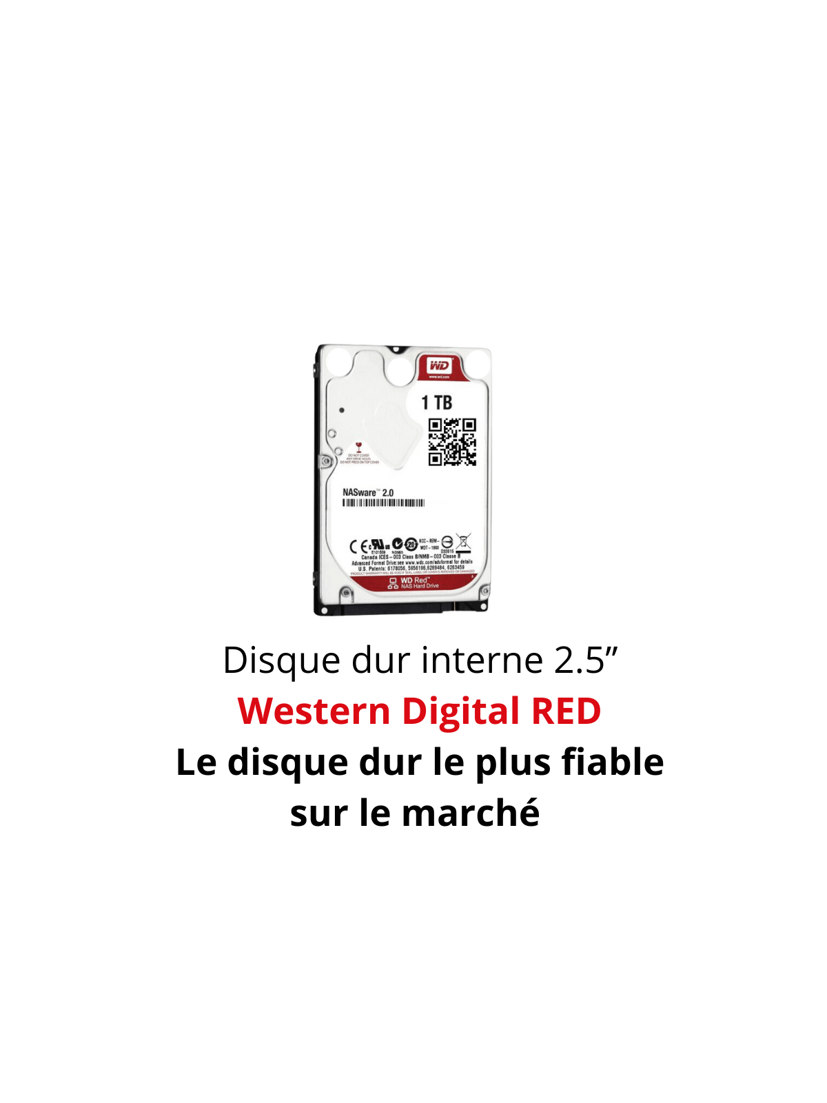 Disque dur externe WD Red 1To USB/ USB-C