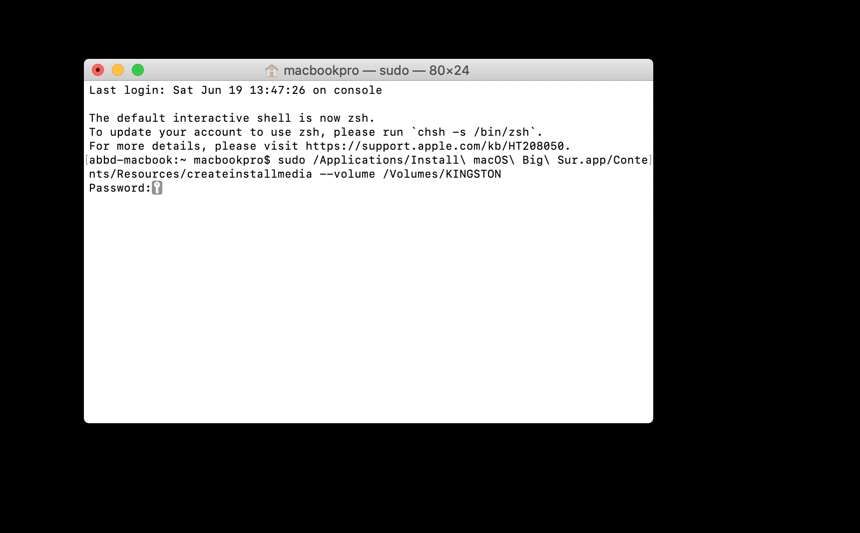 Clé USB macOS bootable - étape 7